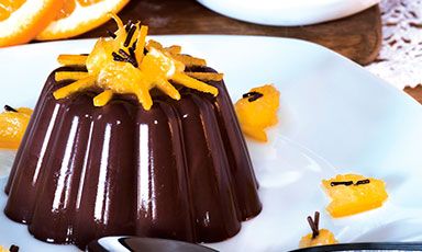 FLAN CHOCOLATE NARANJA